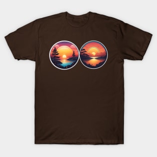 Golden horizon hues. T-Shirt